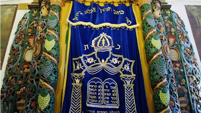 Torah Ark in Arizal Synagogue, Tzfat, Israel