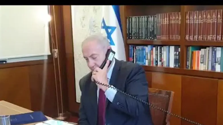 Netanyahu on the phone