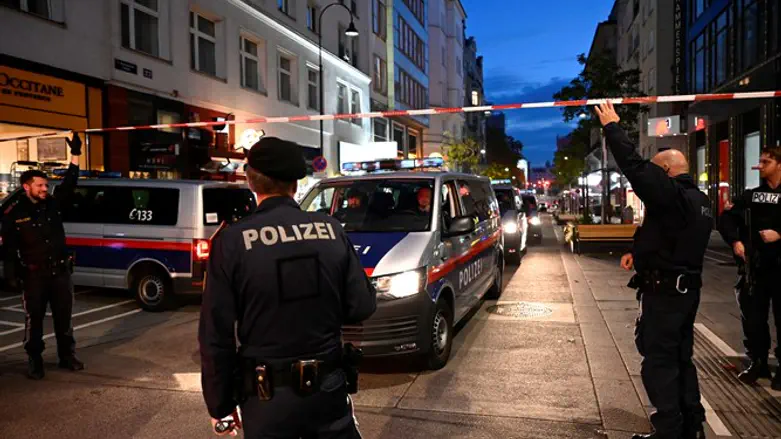 Scene of terrorist attack in Vienna