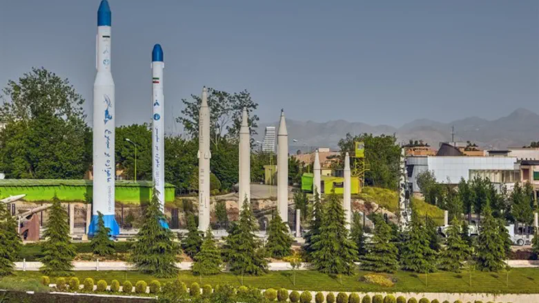 Iranian military rockets in museum, Tehran, Iran