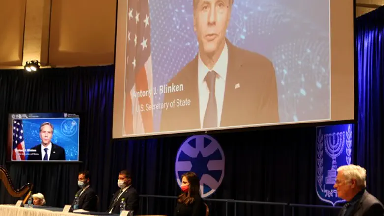US Secretary of State Antony Blinken participates in Holocaust memorial ceremony