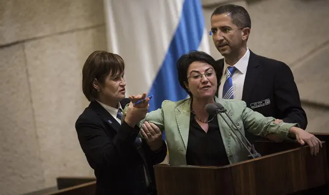 Hanin Zoabi escorted from Knesset plenum