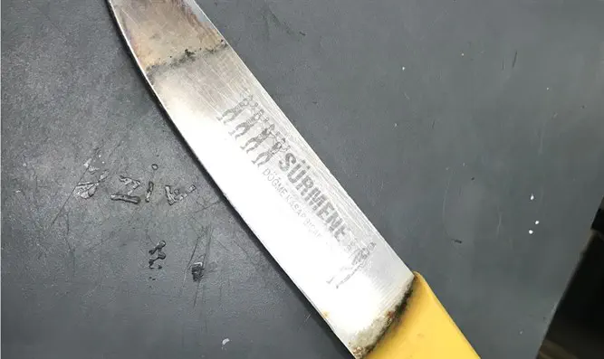 Нож, изъятый у террориста